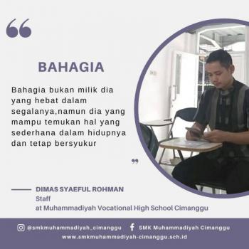 Kata Motivasi Bpk. Dimas Syaeful Rohman